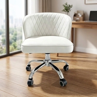 Chaise de bureau exécutive moderne en PU Bomacy, réglable en hauteur, pour technicien en ongles, salon de beauté, dossier pivotant commercial, vente en gros