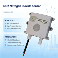 Transmetteur de capteur de NO2 étanche IP65 SW6NO202 0-2000ppm RS485 Modbus RTU Détecteur mural pour atelier d'engrais