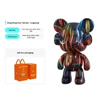 Oso de FRP Dingdong, Adorno de Escritorio Moderno y Minimalista, Cómodo y de Alta Gama, Regalo de Inauguración de Casa, para Sala de Estar, Mueble de TV, Entrada, 30CM