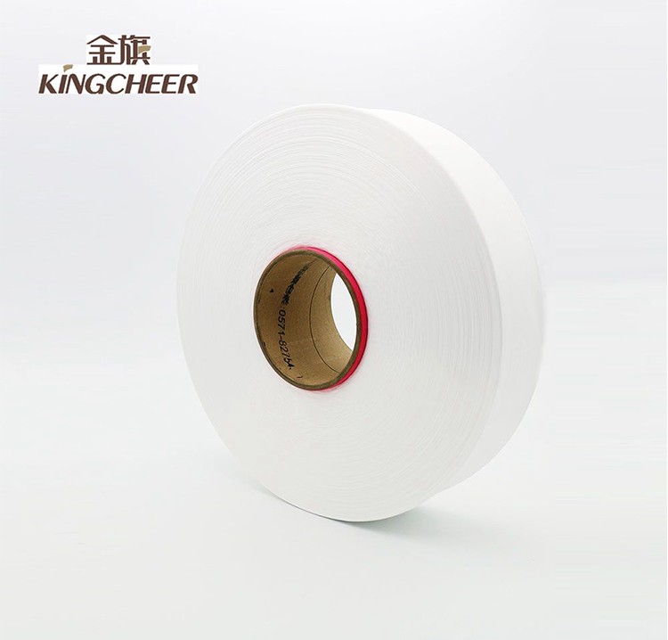 Высокопрочная OEKO-TEX из 100% полиэстера, оптовая продажа для шитья, плетение, необработанная цветная пряжа, экологически чистая переработанная