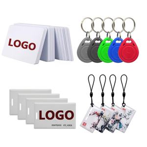 Porte-clés RFID NFC programmable et réinscriptible avec logo personnalisé TK4100, 125 kHz, 13,56 MHz, ABS, avec porte-clés - Product Image 1