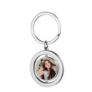 360 Rotating Photo Album Keychain Sublimation Blanks <b>Key</b> <b>Chain</b> <b>Metal</b> Round <b>Key</b> Ring Heat Press Round Personalized Blank Souvenir - Product Image 4