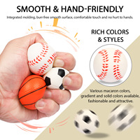 Mini ballons anti-stress en mousse PU (baseball, football, basketball) pour soulager le stress et comme cadeaux de fête