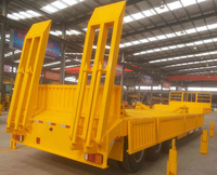Semi-remorque surbaissée 3 ou 4 essieux 80t 100t pour le transport d'équipements lourds, fabrication chinoise