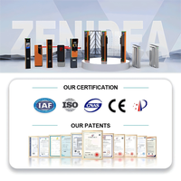 Porte battante Zenidea en acier inoxydable 304 avec moteur sans balais, IP52, anti-pincement, anti-collision arrière, large plage de tension, TCP/IP pour métro