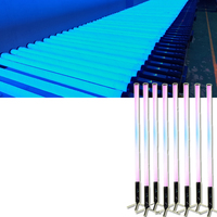Tube lumineux LED flexible à pixels RGBWA DMX sans fil à commande à distance par batterie à 360 degrés pour événements scéniques en extérieur et en intérieur