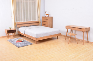 Table de chevet double en bois massif, 2 pièces, design nordique simple, table de nuit, commode, commode matelas, cadre de lit, plateforme - Product Image 5