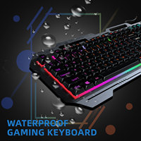 Clavier et souris gamer JERTECH KM960 avec rétroéclairage LED métallique RGB, combos clavier et souris pour jeux