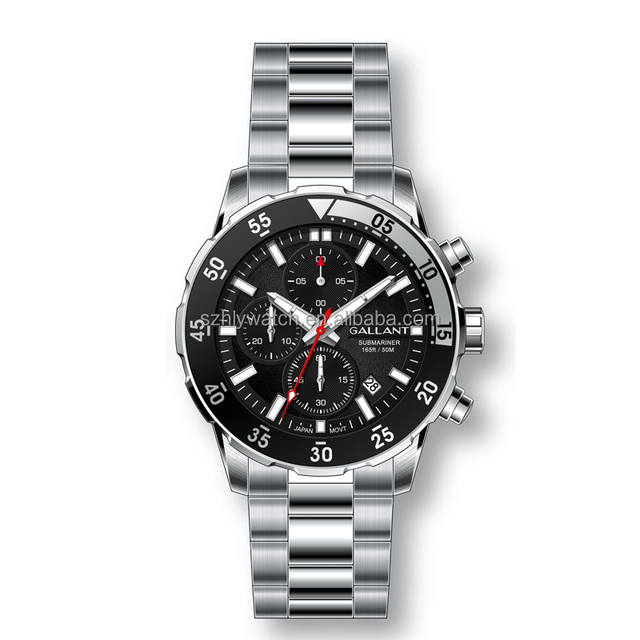 Luxury Brand Luminous Chronograph Stainless Steel Custom Mens Quartz Sport Watches Brand for Men Waterproof