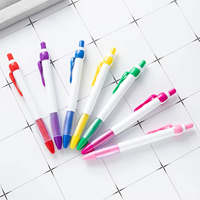 Stylo à bille ruban rose pour femmes filles cadeau en plastique accessoires de sensibilisation au cancer du sein ruban stylo à bille en plastique-impression personnalisée