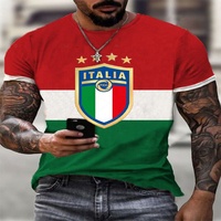 T-shirt d'été européen et américain à impression numérique 3D pour hommes