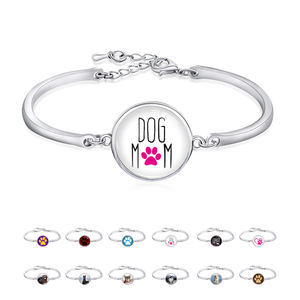 Pulsera de rescate de amor en vivo para mujer, brazalete con estampado de pata de perro, gato, mamá, mariposa, caballo, Chihuahua, Gran Danés, <span class=keywords><strong>Golden</strong></span> <span class=keywords><strong>Retriever</strong></span> - Product Image 2