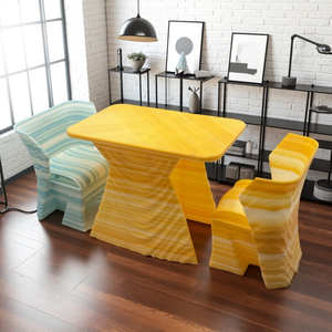 Ensembles de table et de chaises en plastique imprimés en 3D personnalisables, adaptés à une utilisation en intérieur et en extérieur - Product Image 4