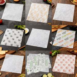 Papier ciré réutilisable pour emballer les aliments, papier ciré pour hamburger, sandwich, rouleau de poulet, boulette de riz, logo personnalisé - Product Image 6