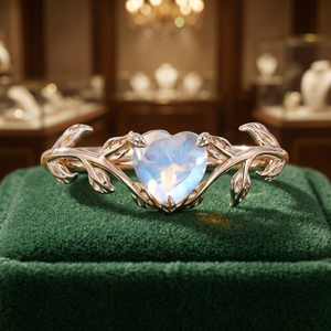 Rose Gold Plated Heart Cut <b>Crystal</b> <b>Ring</b> Romantic Engagement Jewelry for Women - Product Image 3