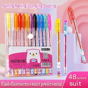 Ensemble de 48 stylos marqueurs gel pailletés imprimés UV 0,3 mm pour adultes, livres de coloriage, dessin, peinture artistique sur plastique - Product Image 3