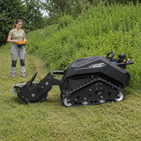 Livraison gratuite, moteur diesel CE EPA, machine à couper l'herbe tout-terrain, chenilles en caoutchouc agricoles, tondeuse à gazon robotisée télécommandée