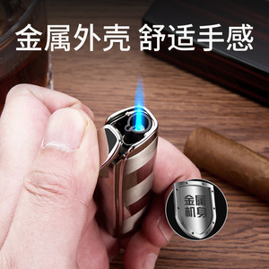 Briquet électronique coupe-vent en métal, accessoire de fumage pour cigares, cadeau d'affaires - Product Image 3
