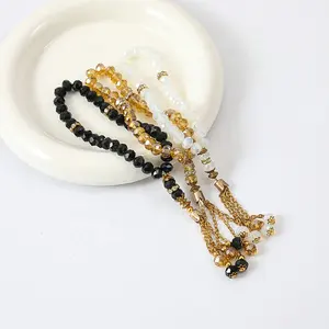 Handmade Islamic Prayer 33 Crystal Beads Rosary Muslim Tasbih For Children Women