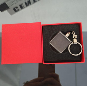 Wholesale 35*35*15MM K9 Crystal Keychains LED Light <b>Customized</b> Laser Engraving Crystal <b>Key</b> Ring for Xtool F2 UV - Product Image 5