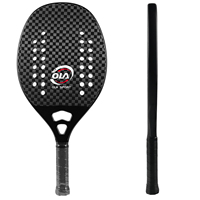 Raquette de beach tennis en fibre de carbone 12K 18K de haute qualité, noyau en mousse EVA, finition givrée, légère et portable