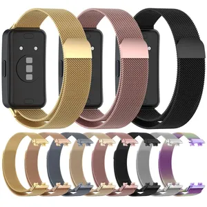 CAOWTAN boucle Mlianese pour <span class=keywords><strong>Huawei</strong></span> Band 8 Smartwatch magnétique correa bracelets de montre en métal Bracelet en acier inoxydable bracelet de montre - Product Image 2