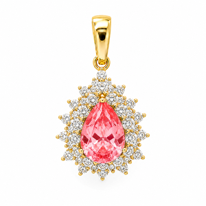 Joyería UM, Plata 925, Oro, Piedras Preciosas de Color Cultivadas en Laboratorio, Colgante Corona de Flores, Certificado NGTC, Unisex, Regalo de Aniversario o para Uso Diario - Product Image 2