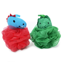Écologique doux maille bébé corps bain dessin animé éponge lumière 50g luffa éponge douche bouffée pour enfants nettoyage