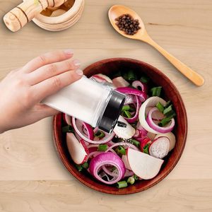 Hot Selling 250g New Square Spice Jar PET <b>Plastic</b> Seasoning Shaker <b>Bottle</b> With Dual Opening Cap - Product Image 3