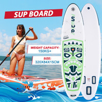 Planche de SUP gonflable haute performance, super large 320 cm, 190 kg, robuste, avec pompe et pagaie pour SUPFW05A Rouge - Livraison gratuite
