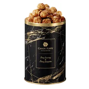 Hot Selling Air-Popped Process Good Flavor 110g Tin Can Gift Chocolate Popcorn For Sale