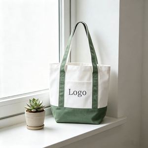Promotion Natural Eco-friendly Reusable Custom Print Logo <b>Large</b> Shopping White Cotton Canvas Tote <b>Bag</b> With Pocket - Product Image 3