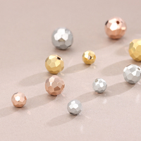 Vente en gros d'entretoises en argent sterling 925 accessoires de perles en forme de football laser pour fournitures de fabrication de bijoux