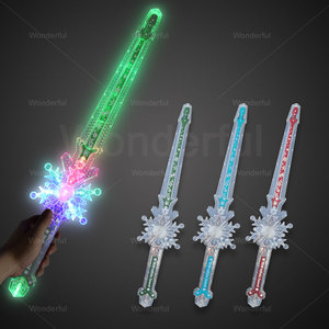 Bán buôn RGB pha lê bông tuyết LED <span class=keywords><strong>Light</strong></span>-up sabers dueling thanh kiếm sắc nét hàng rào âm thanh phát sáng xử lý vật liệu nhựa Flash - Product Image 1