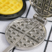 Machine à gaufres miniature 1:12 pour maison de poupée avec aliments factices, modèle de gaufrier en alliage métallique, jouet de cuisine, vente en gros