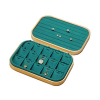 Plateau de rangement pour bijoux en métal, organisateur de bagues, présentoir à bijoux