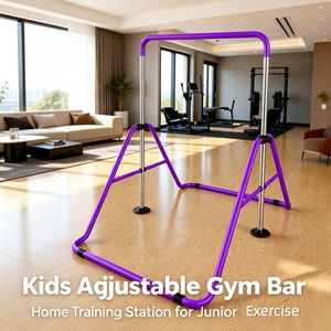 Équipement de gymnastique pliable, réglable et facile à assembler pour enfants, adapté à l'entraînement en intérieur et en extérieur, barre de gymnastique - Product Image 5
