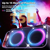 Enceinte Bluetooth en gros 240W, basses profondes, subwoofer sans fil, 15 heures d'autonomie, spectacle de lumière LED, pour fêtes et extérieur