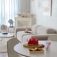 Canapé modulaire VONLIVA de style nordique recouvert de flanelle pour petits appartements - Trois places, structure en bois, idéal pour Instagram