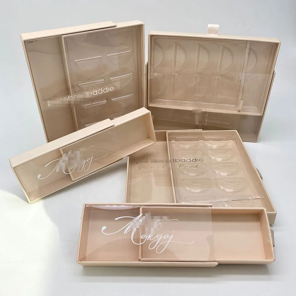 Creative luxury pink lashes case boxes eyelash vendor customized packaging box for Mink Lashes Bulk eyelash