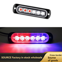 Luz de Advertencia Estroboscópica Ultrafina Impermeable IP67 de 6 LED, Material de PC, DC 12V-36V, para Lámpara de Señalización Lateral de Camión