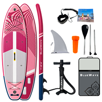Vente flash : SUP gonflable extra large de 11' x 36'', bleu marine, planche à pagaie Wave Paddle Board V Logo, kit complet tout usage