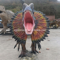Expositions de Dilophosaures animatroniques grandeur nature pour parcs de safari ou répliques de grands dinosaures mobiles pour décoration
