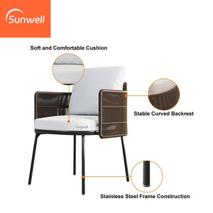 Ensemble <span class=keywords><strong>de</strong></span> salle à manger d'extérieur <span class=keywords><strong>de</strong></span> luxe en aluminium 8 pièces, mobilier <span class=keywords><strong>de</strong></span> jardin, table et chaises avec design imperméable <span class=keywords><strong>pour</strong></span> cour et <span class=keywords><strong>balcon</strong></span> - Product Image 4