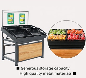 Tùy Chỉnh Siêu Thị Rau Tươi Trái Cây Sản Phẩm Công Cụ Mạnh Mẽ Kim Loại Kệ Đơn Vị Kết Hợp Công Suất Lớn Hiển Thị Giá Đứng - Product Image 3