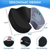 Coussin de siège ergonomique en mousse à mémoire de forme de qualité supérieure, design coréen, en PU moulé avec charbon actif, conception sous vide pour soulager les douleurs aux fesses