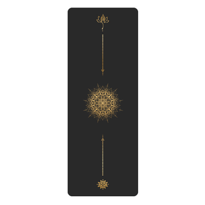 Tapete de <span class=keywords><strong>Yoga</strong></span> Profesional de Caucho Natural PU Antideslizante con Diseño de Mandala Dorado, Ecológico, Grado Estudio, 1830 x 680 x 5 mm, Precio de Fábrica - Product Image 5