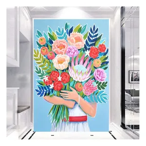 Diamond Paintings Vase Cartoon Embroidery Flower New Portrait 5D Mosaic Full Drill Paintings Kit Cross Stitch Home Decor