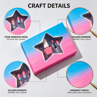 Boîte cadeau personnalisée pour faux ongles, en papier dégradé, pour kit de manucure