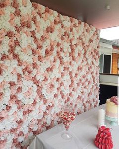 Yunnan, simulation de fond de mariage, fleurs artificielles, décoration de magasin, panneau mural de fleurs - Product Image 3